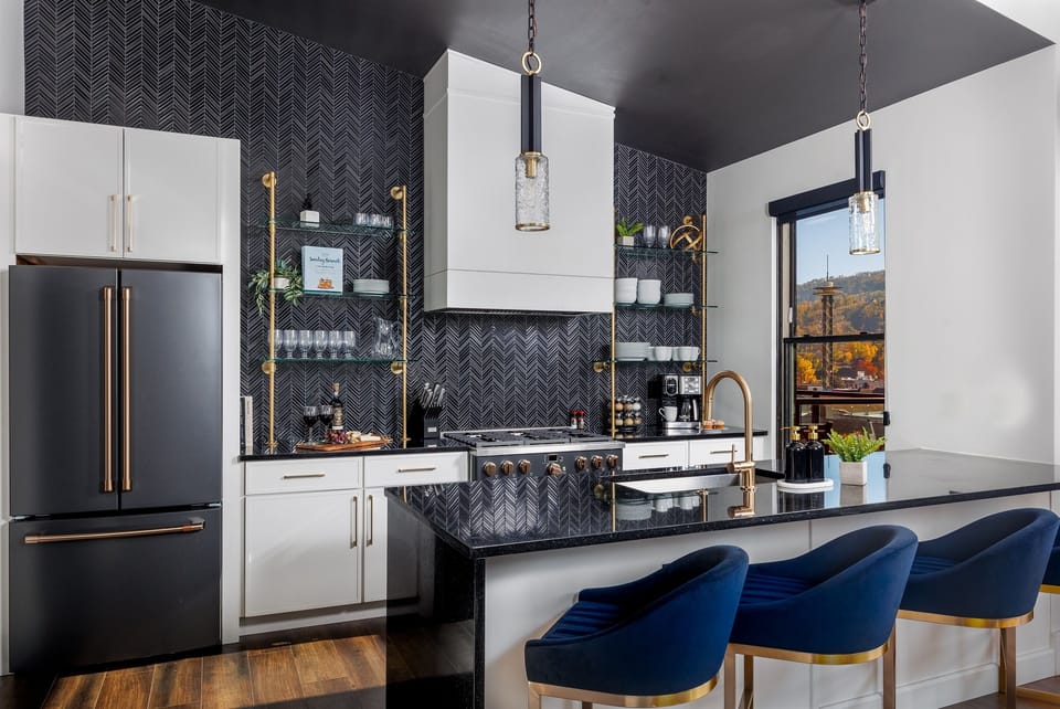 Cook with ease in the fully equipped kitchen, complete with modern appliances, ample counter space, and all the essentials you need to prepare meals. 