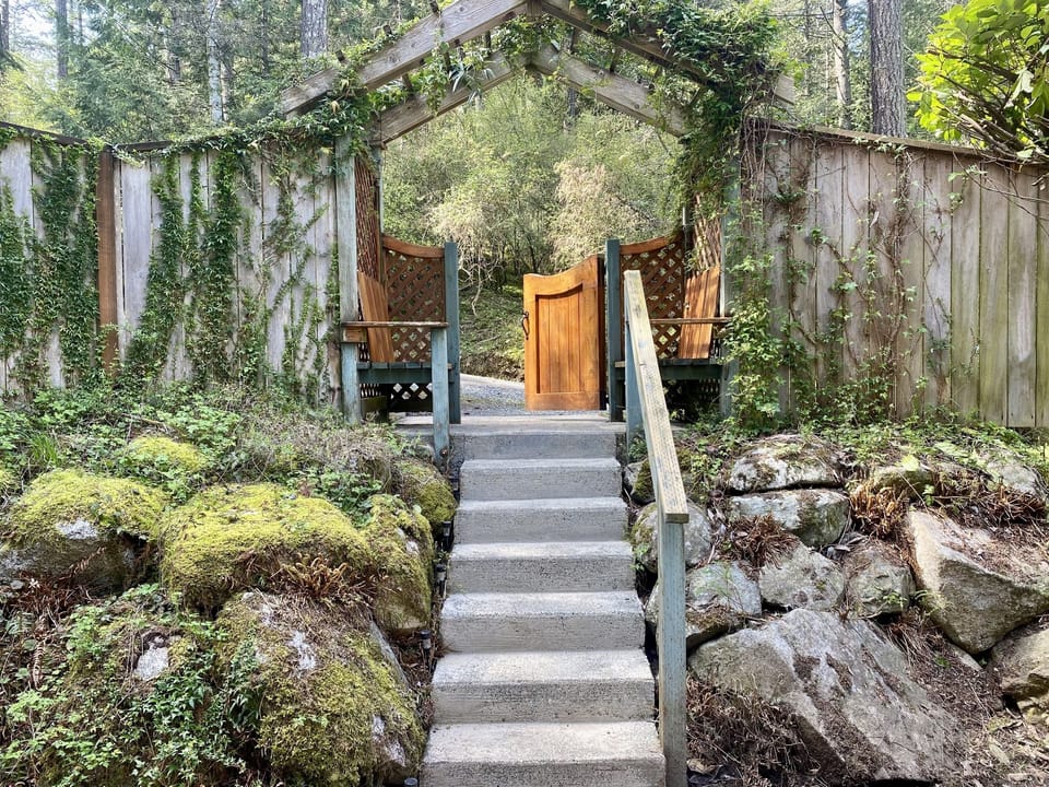 Step through the gate where your cabin awaits.