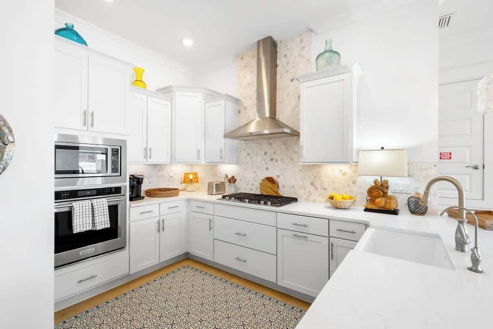 Fully stocked gourmet kitchen. Perfect for cooking together!