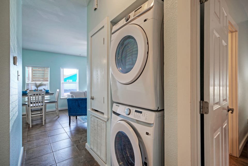 Washer and dryer for added convenience.