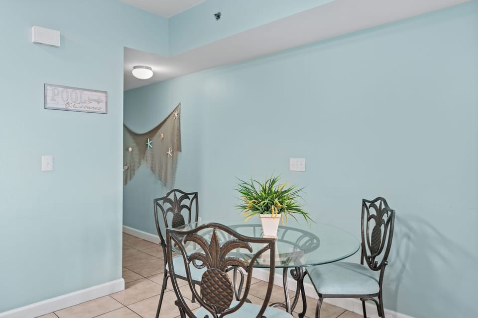 Dining near entryway.