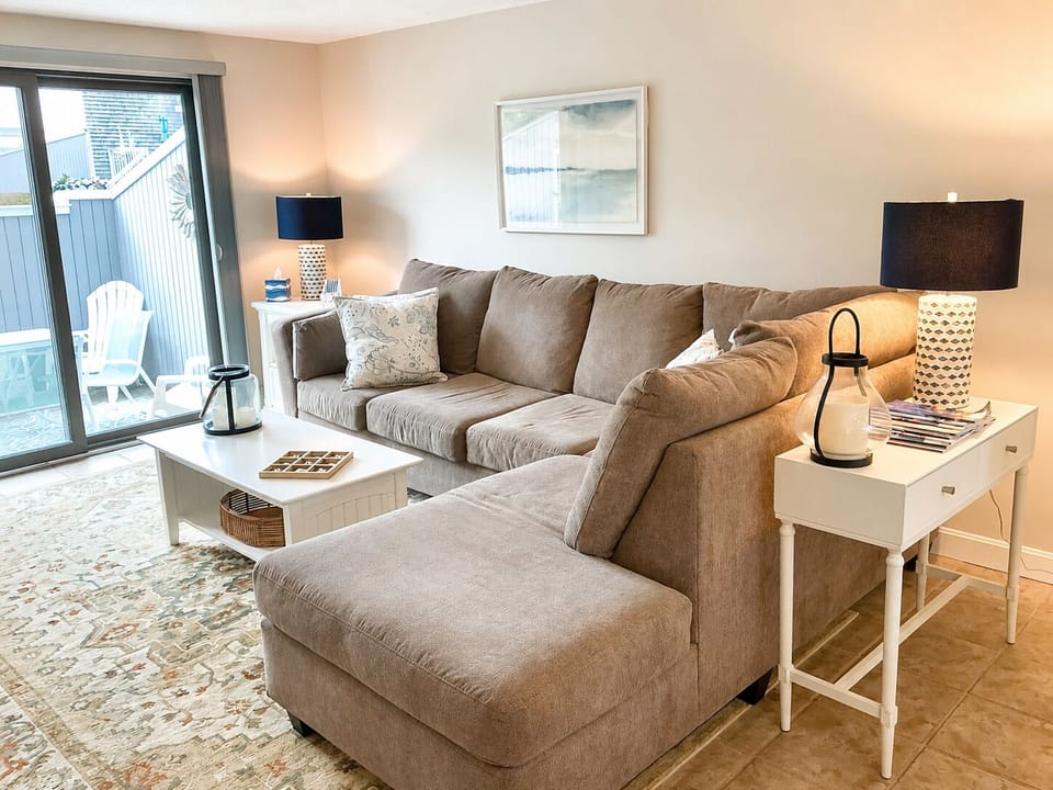 Living room leads out to your private deck