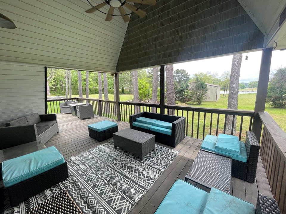 Back deck looking toward lake