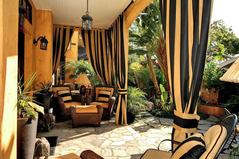 Semi-Enclosed outdoor sitting area w/ heater
