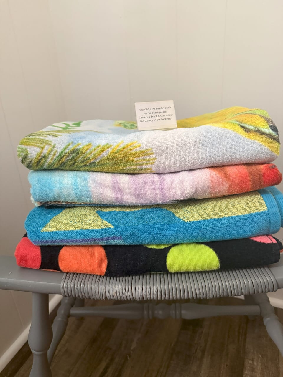 Beach towels for guests
