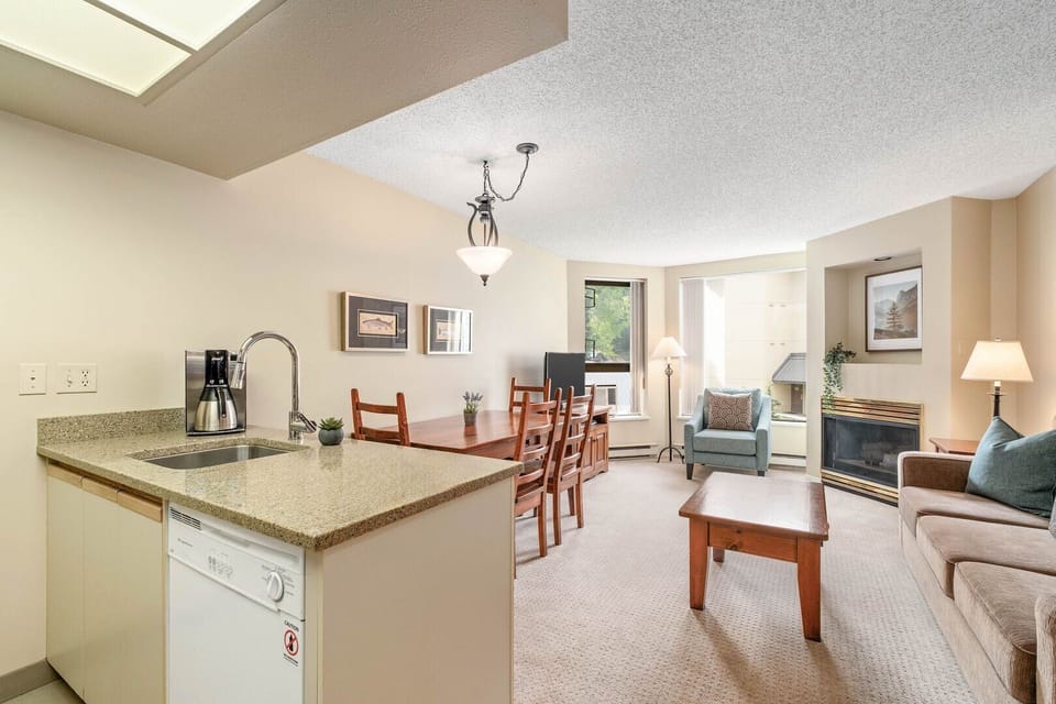 Open concept dining and living area