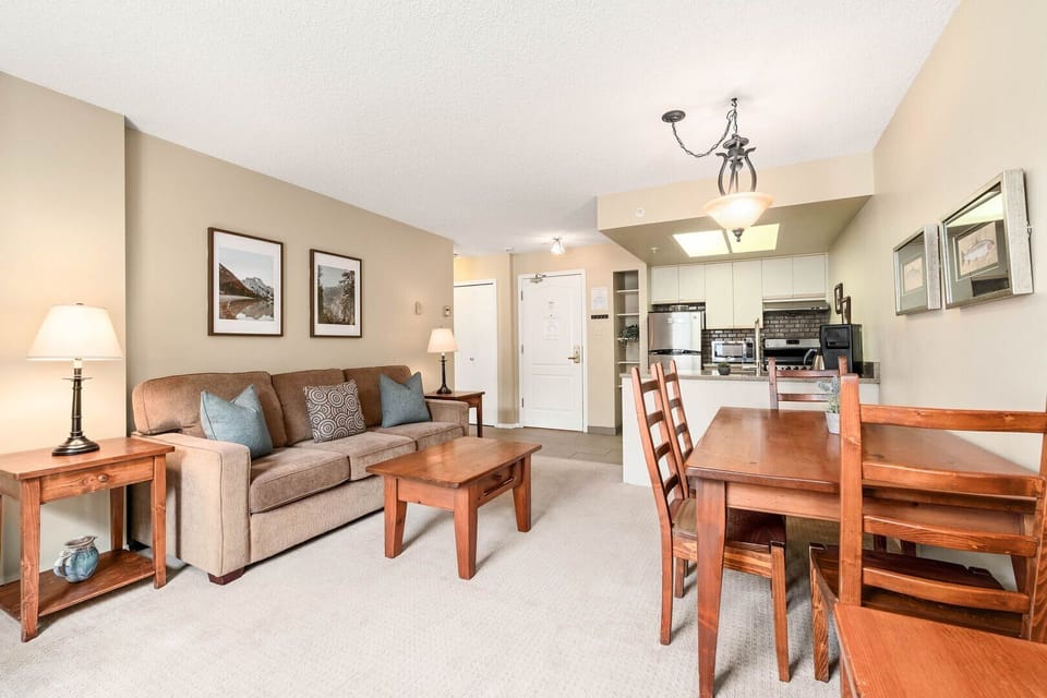 Open concept dining and living area
