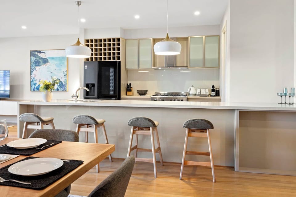 Open plan kitchen/living/dining