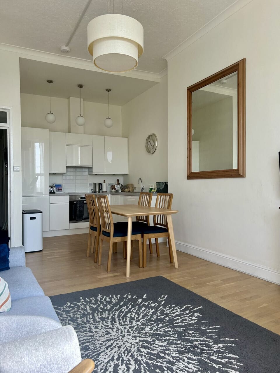 Open plan living and dining area