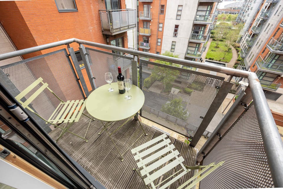 Enjoy a glass of wine on our balcony.
