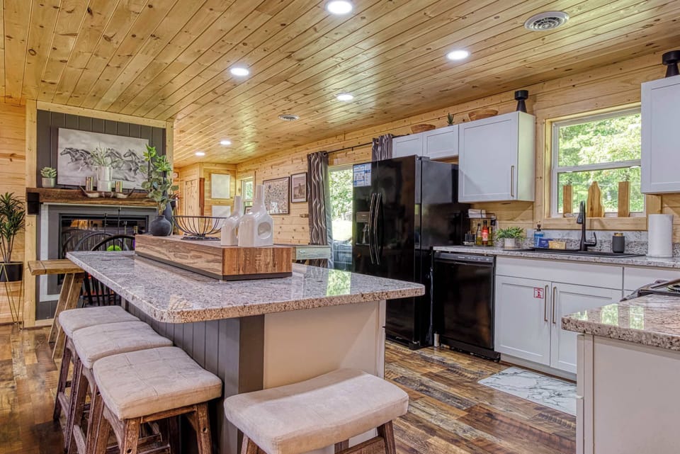 Another inviting view of the kitchen bar, blending comfort with style.