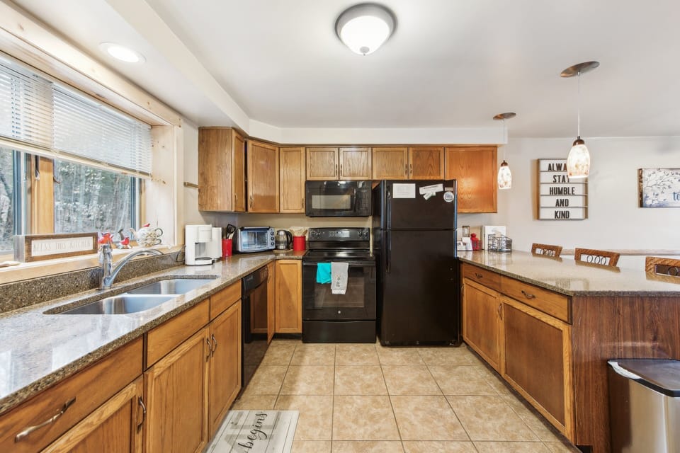 Indoors, Kitchen, Lamp, Floor, Appliance