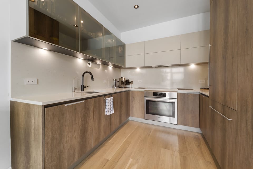 Modern chef's kitchen.