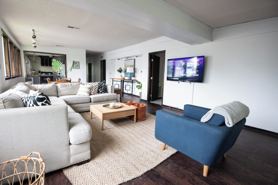 Another view of the large living area with plenty of room to relax.