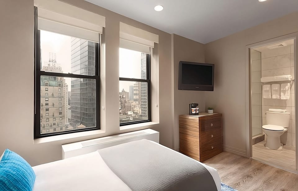 Wake up to warm light and a comfortable, quiet sleep.