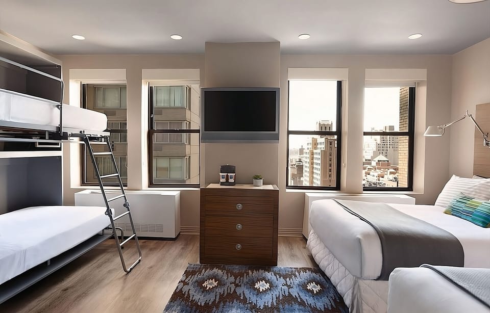Gather everyone comfortably with bunk beds and roomy sleeping space.