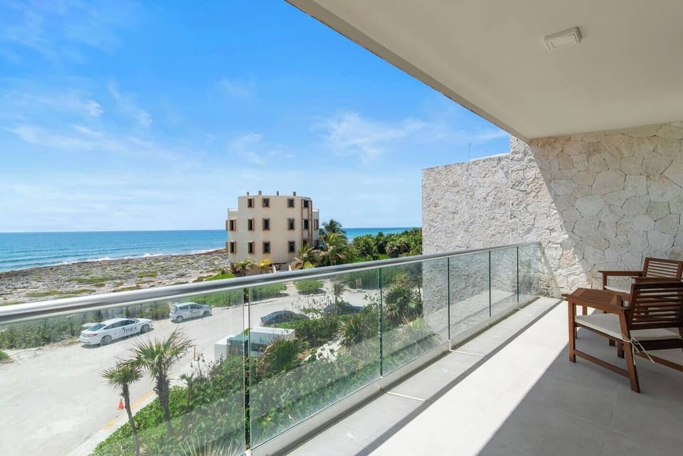 Private balcony with stunning Caribbean views, perfect for coffee or drinks.