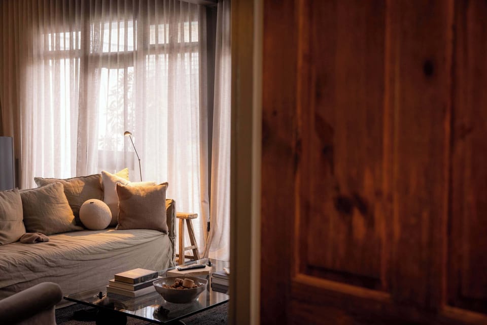 Peeking into the Artist's Quarters open plan Living Area.