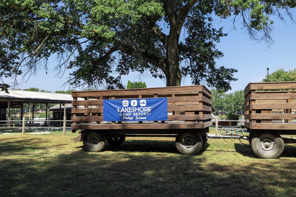 Take a scenic wagon ride through the campground for a memorable experience.