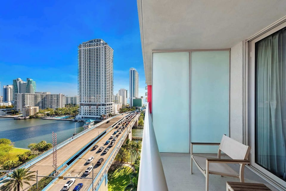 Waterfront views.