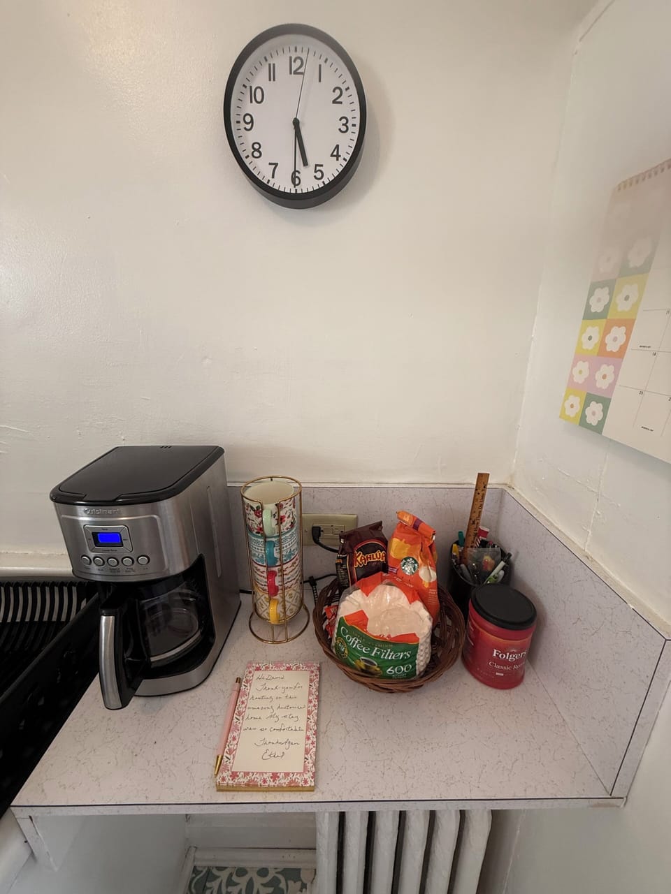 Coffee and filters provided!