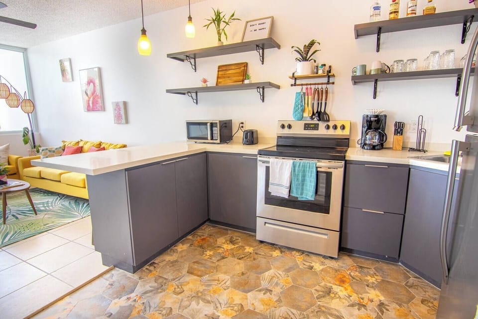 Fully stocked kitchen