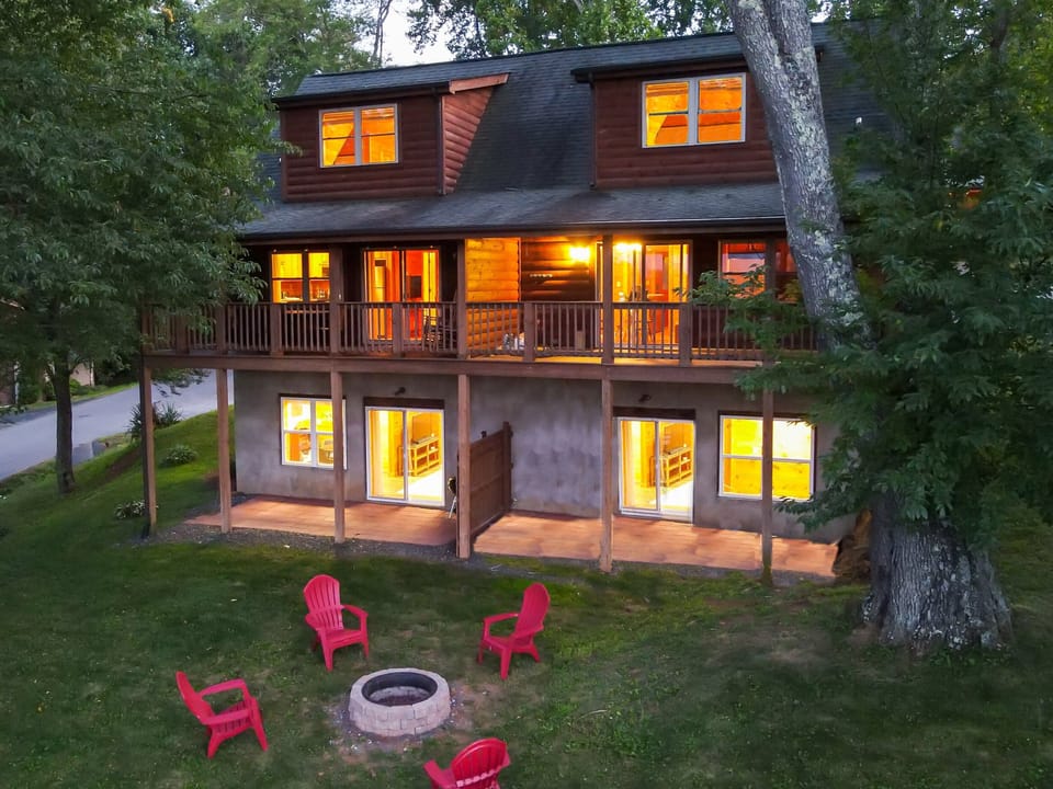 Evening serenity at the cabins - mountain nights are magical here.