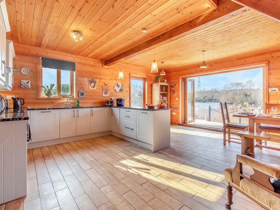 Open plan living space | Malibu Lakehouse, Pentney Lakes