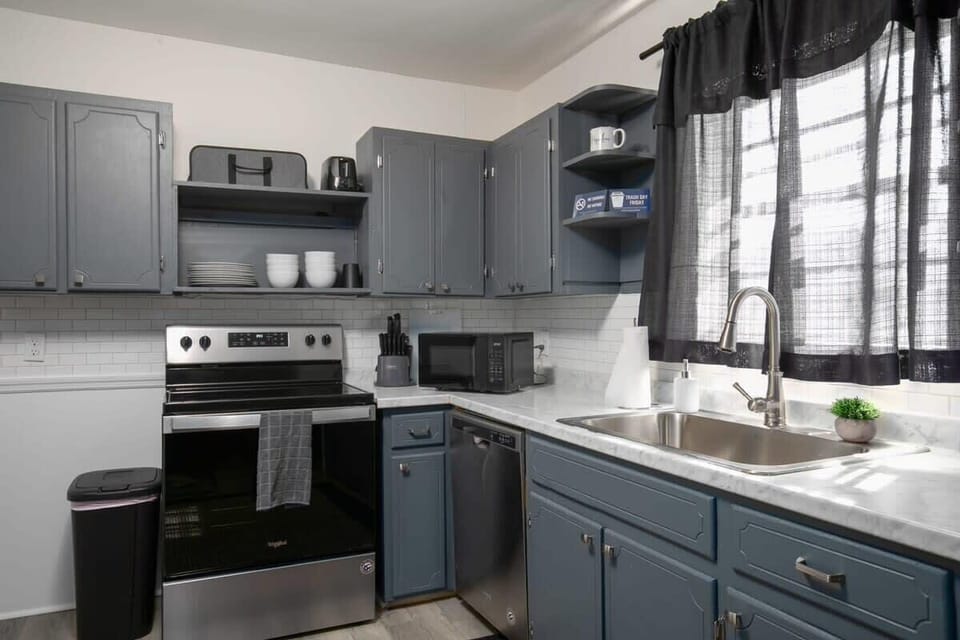 Kitchen stocked with everything you need to feel "at home."