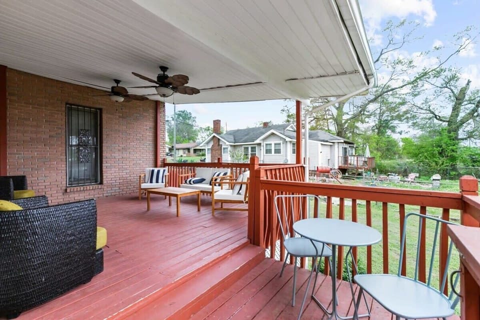 Covered patio area