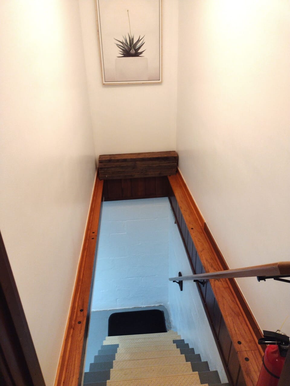 Stairs to basement from kitchen