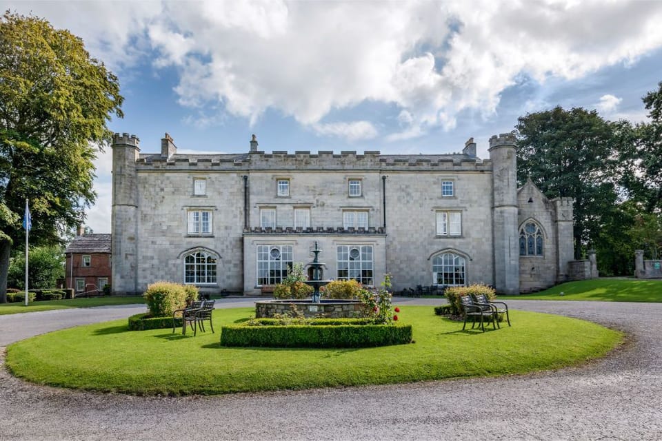 Manicured lawns and stately ambiance.