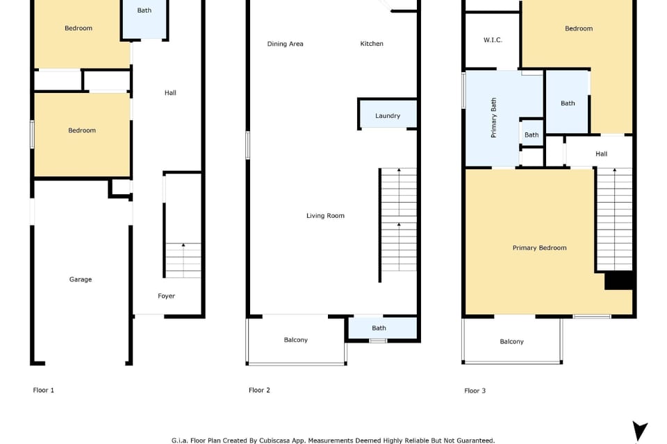 Floor Plan - Three Story Townhome