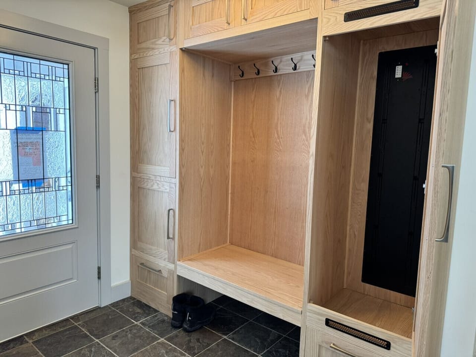 Mudroom with Heated Ski book locker