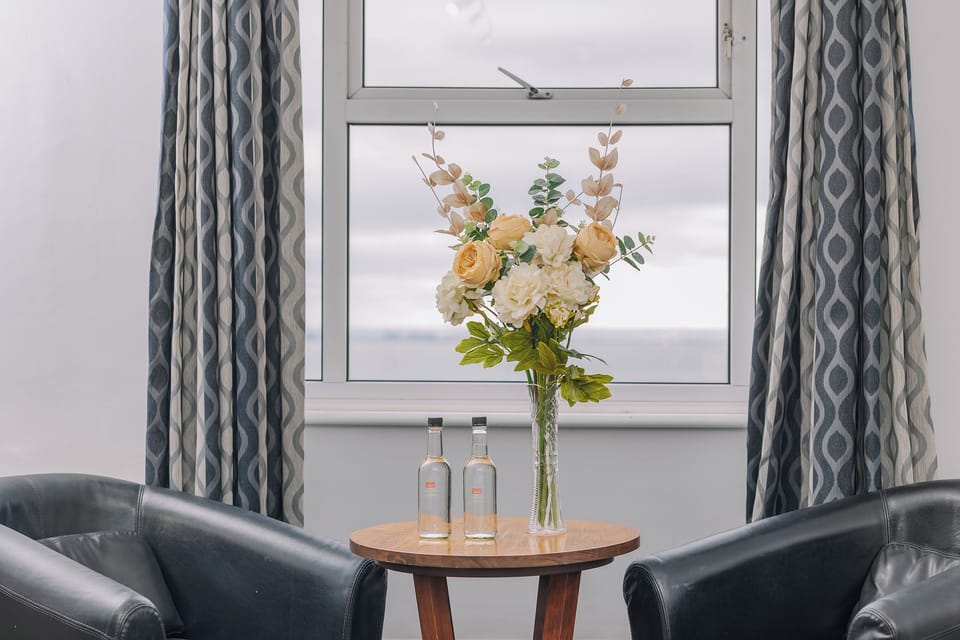 Toast the view with a quiet table for two.