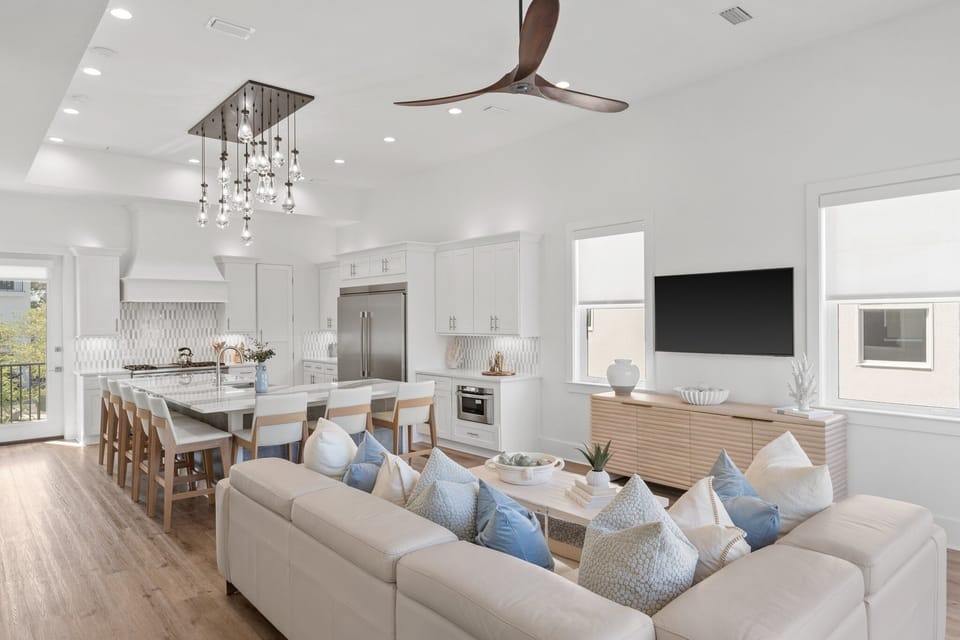 Comfortable, coastal vibes for relaxing and entertaining.