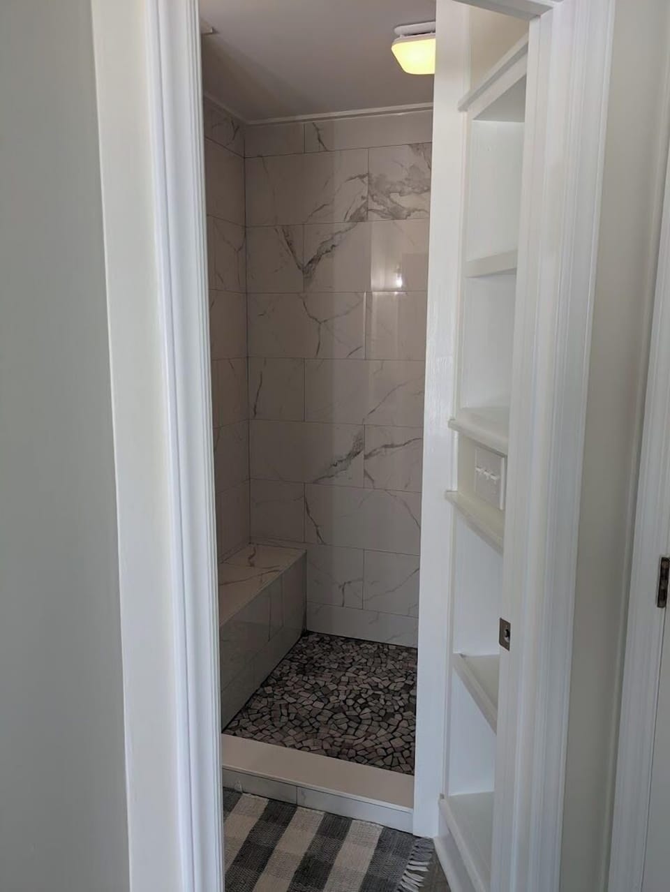 shower in the bedroom