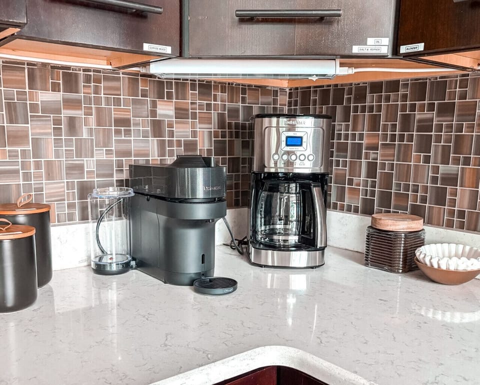 Complimentary coffee station