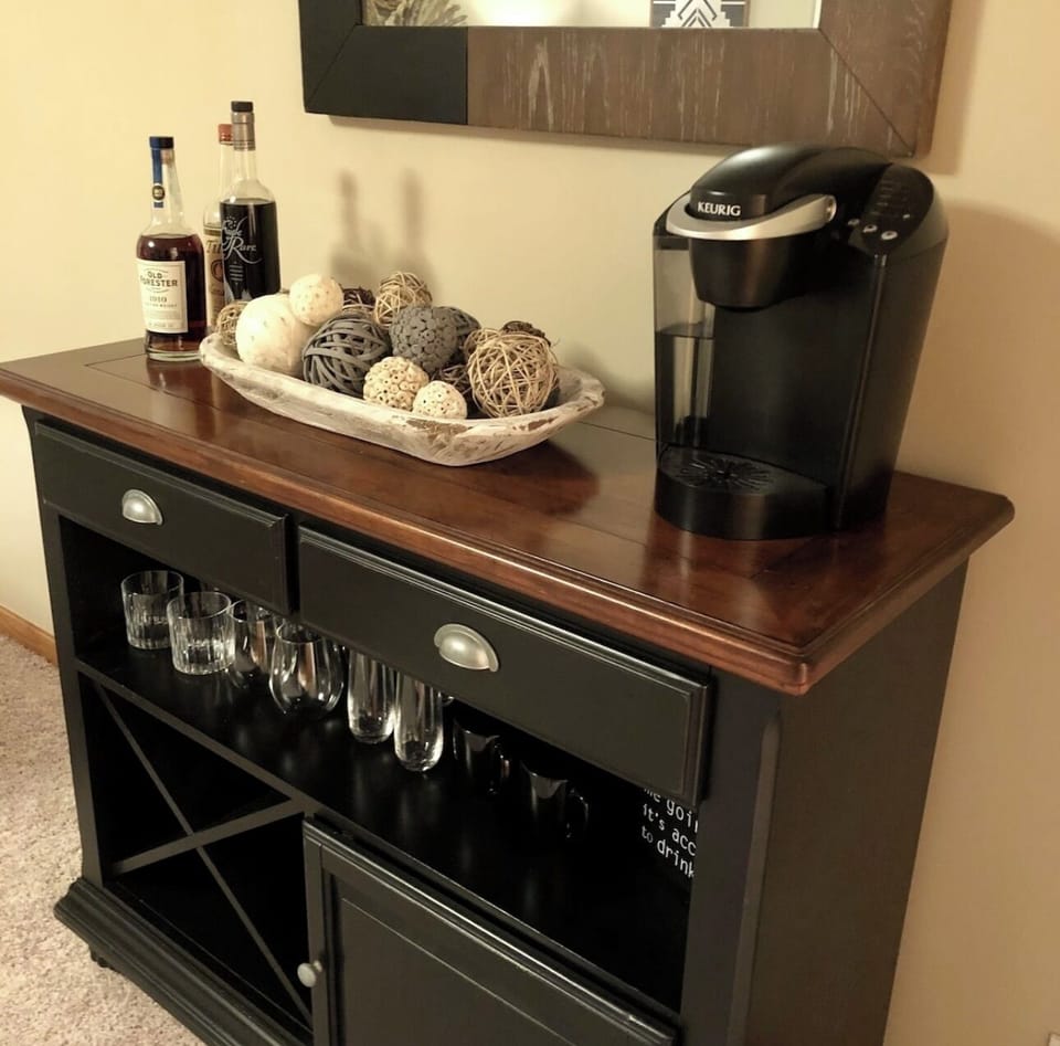 Coffee bar in lower level