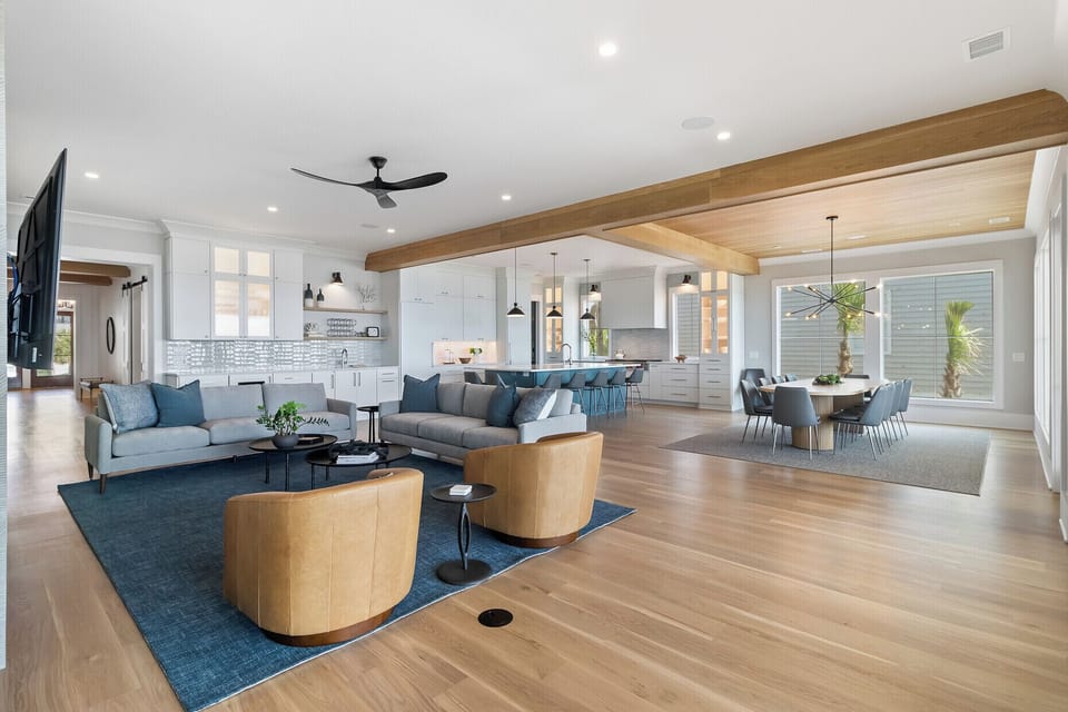 Open layout concept offering seamless transitions.