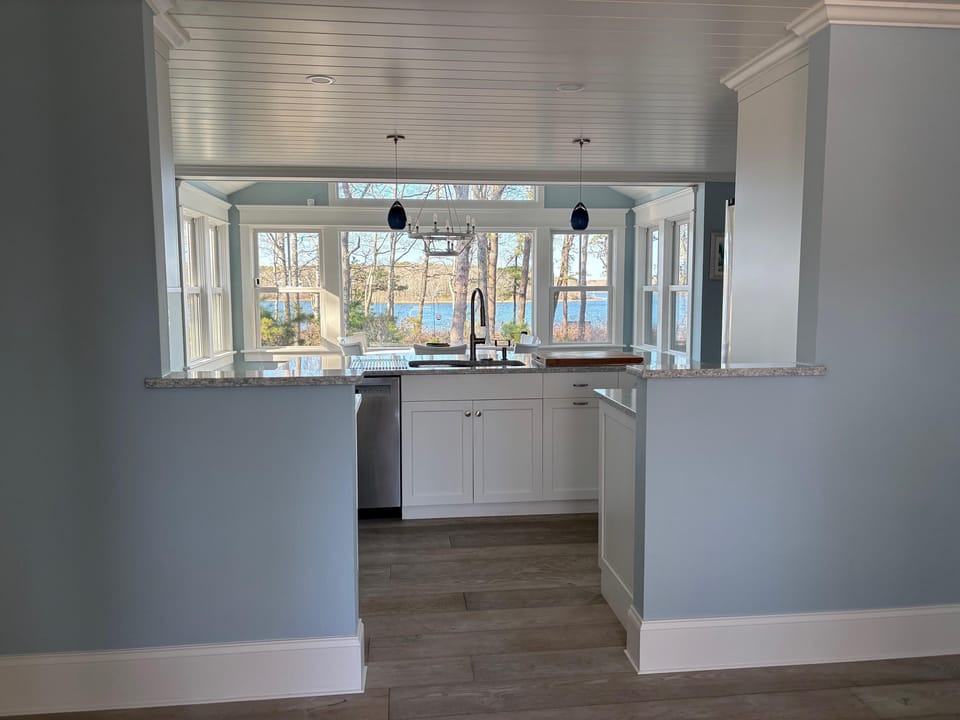 View from Hallway to Kitchen and outside