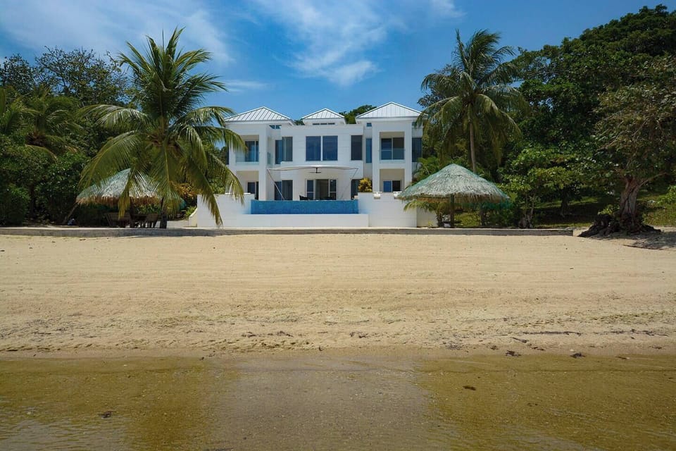 On the water with private pool.
