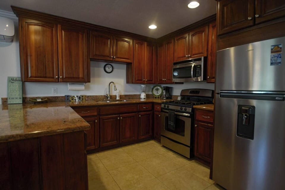 Well equipped and spacious kitchen