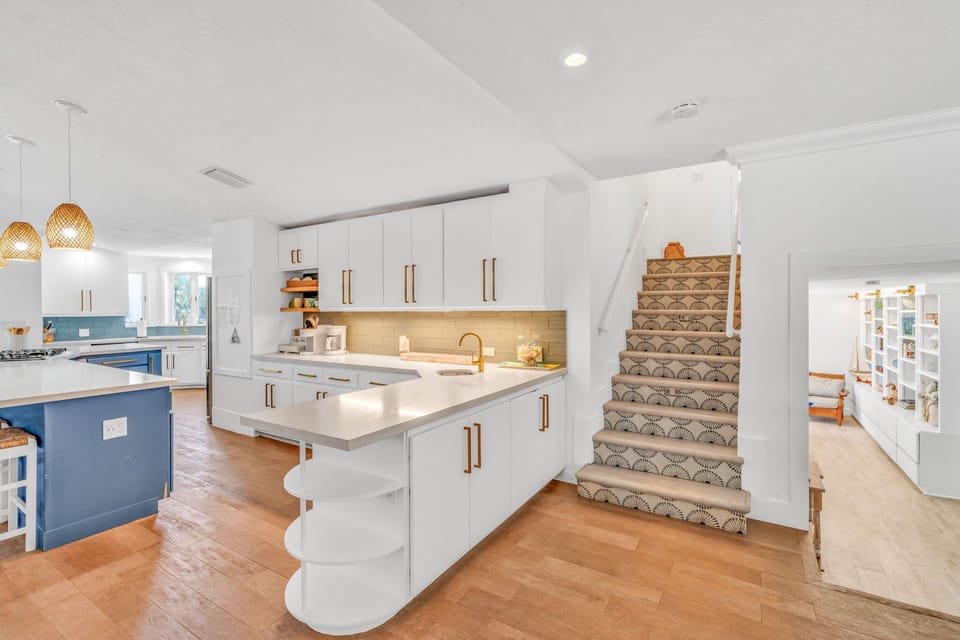 Extra large kitchen for entertaining.