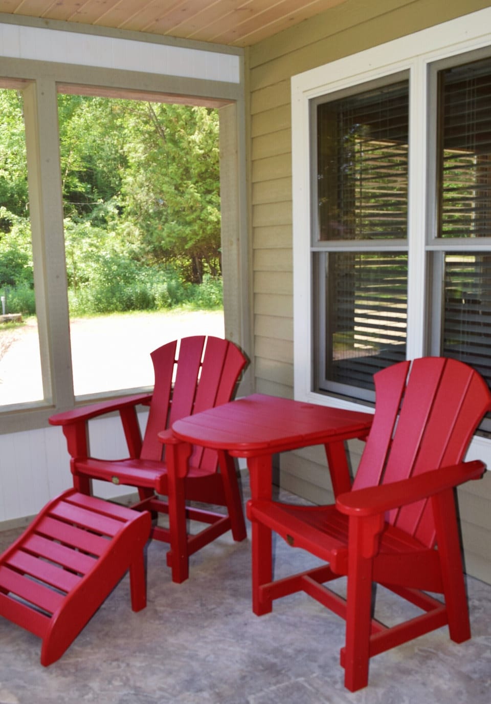 Red Screened in Porch
