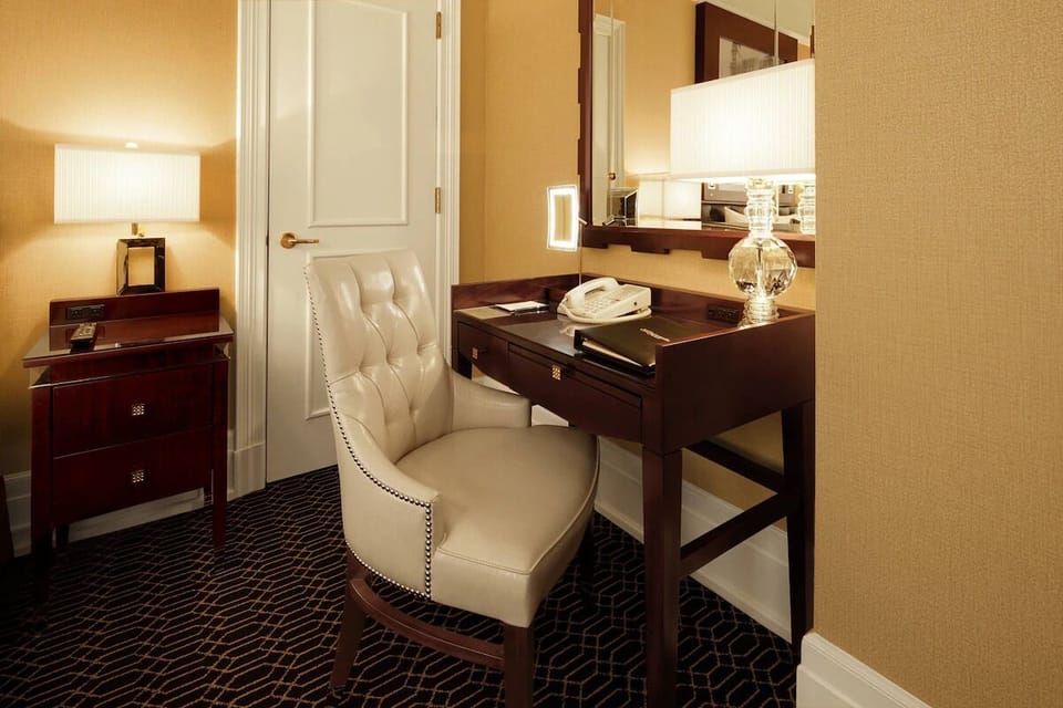 Settle in and focus comfortably at your in-room workstation.