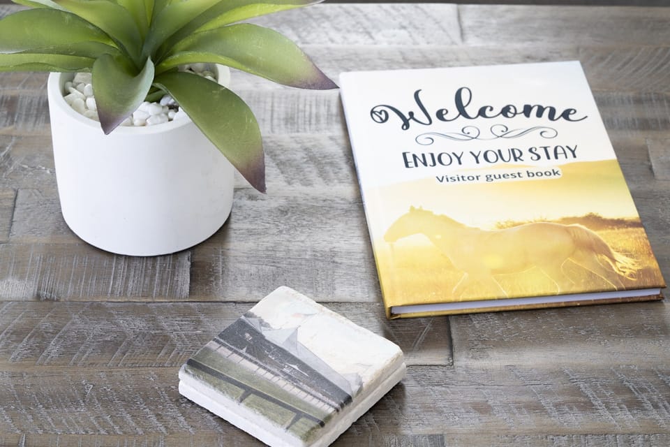 Guest Book & Horse Themed Coasters