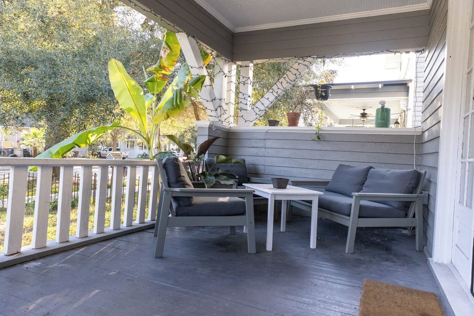Spacious front porch perfect for morning coffee.