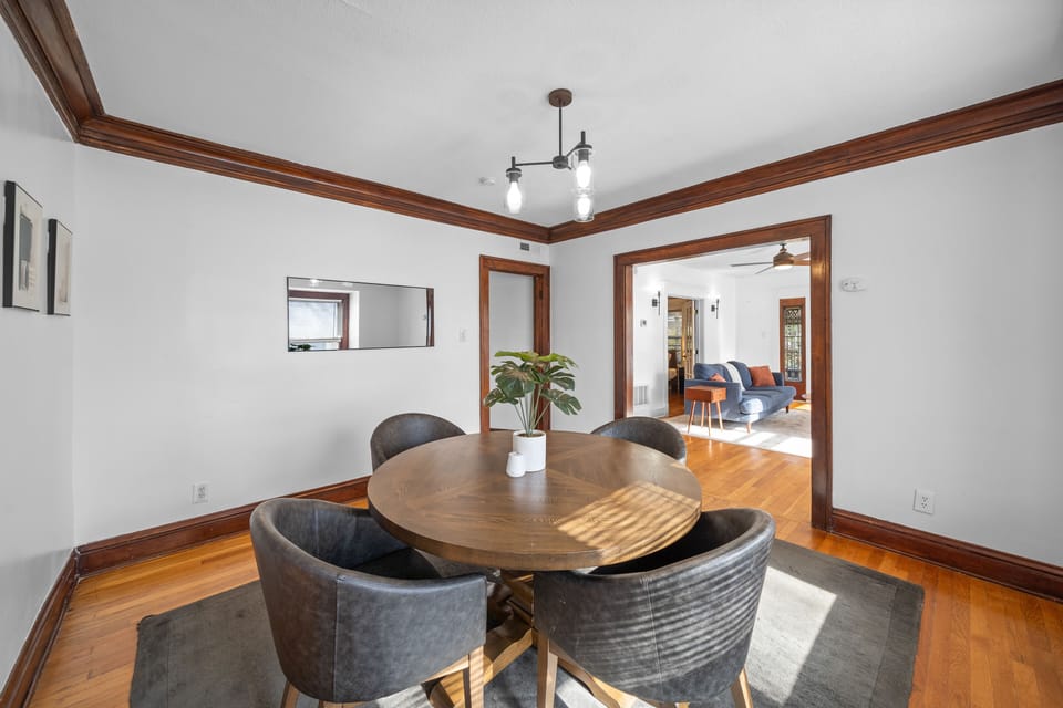 Dining area connecting seamlessly to the living space for easy entertaining.