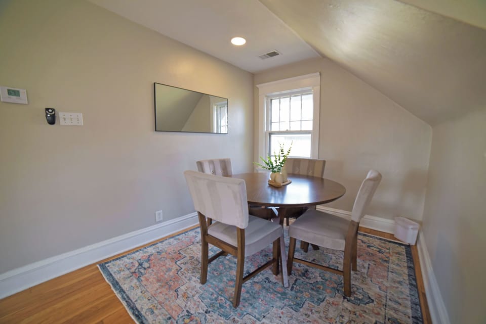Dedicated dining space perfect for meals, work, or planning the day’s activities.